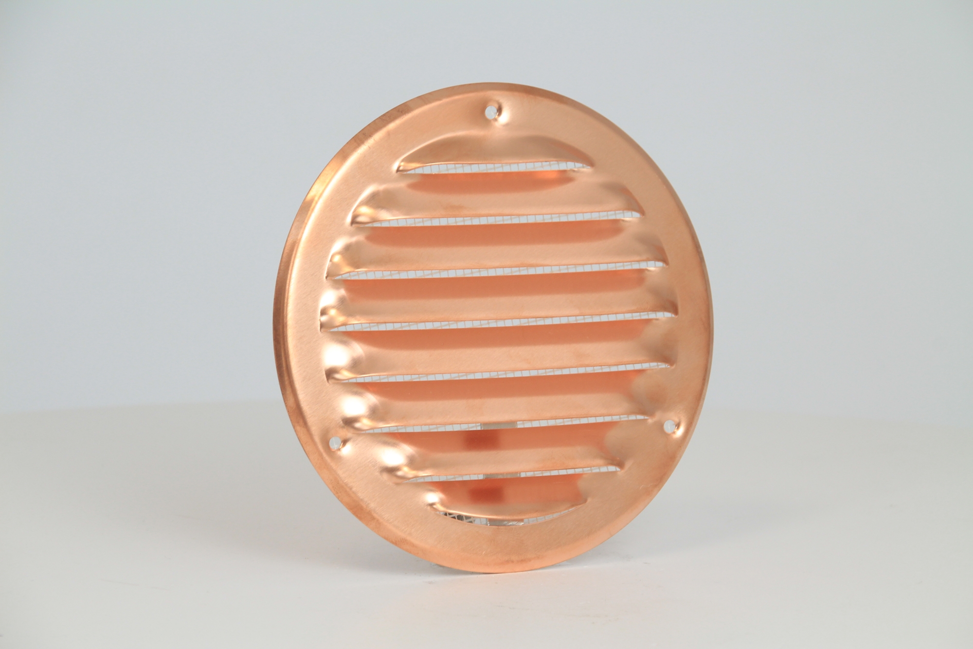 Grille De Ventilation Ronde En Métal – Cuivre, Diamètre 160 Mm, Modèle MR160Cu