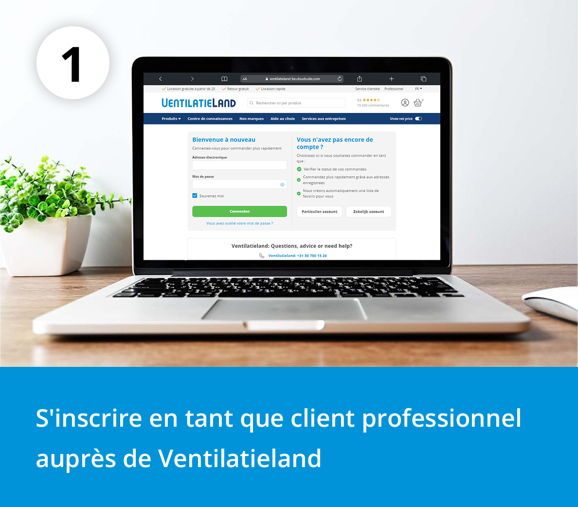 Étape 1 - enregistrement de l'entreprise