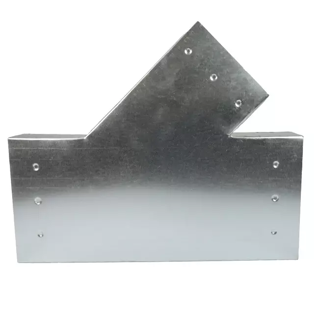 T-stuk 45 graden 220x80 mm - 170x80 mm tbv instortkanaal