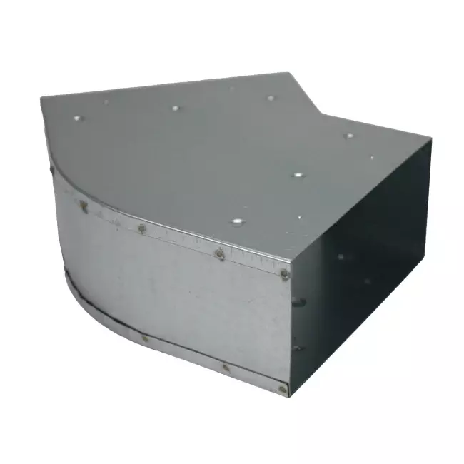 Bocht 45 graden 170x80 mm horizontaal tbv instortkanaal
