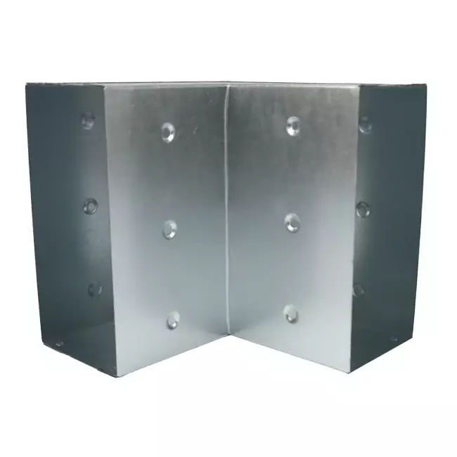 Bocht 90 graden 170x80 mm verticaal tbv instortkanaal