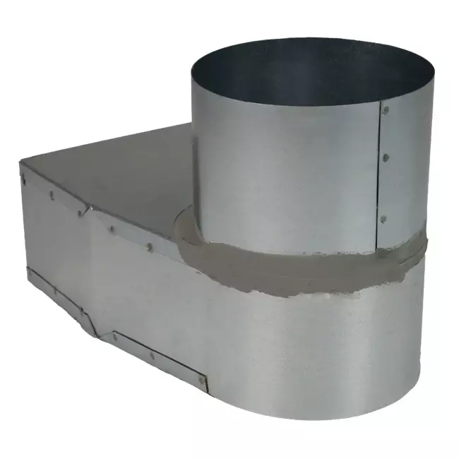 Lepe hoekstuk 170x80 mm naar diameter 125 mm