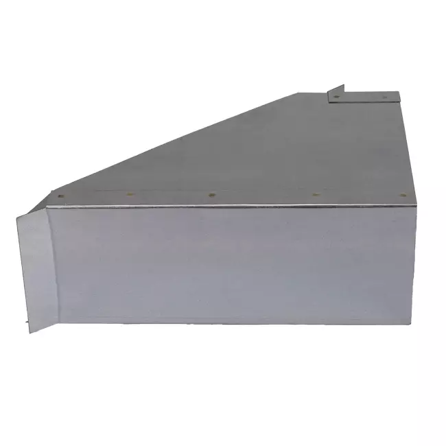 Zijaansluiting 170x80 mm 45 graden voor rechthoekig instortkanaal