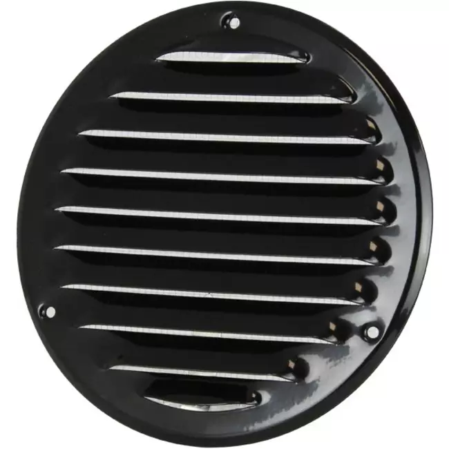 Metalen ventilatierooster rond Ø125 mm zwart - MR125M - RAL9005