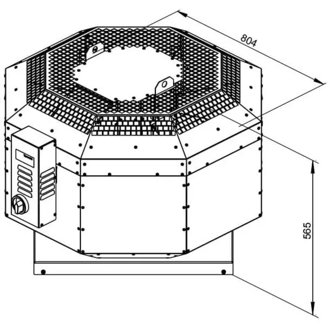 Ventilateur de toit isolé restauration - DVNI 400 EC 30