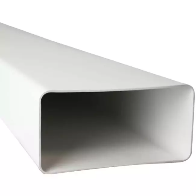 Rechthoekig kunststof ventilatiekanaal 110x55 lengte= 1 meter - K-1
