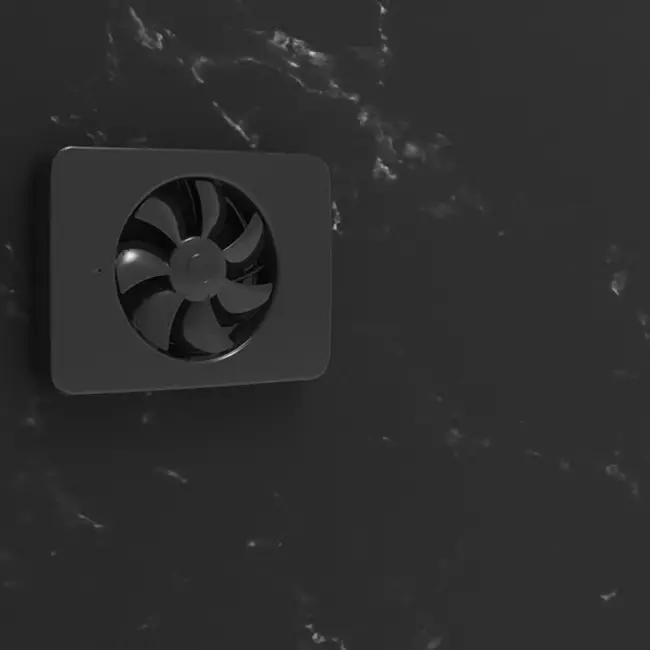 Vent-Axia Lo-Carbon iQ platte design badkamerventilator ZWART Ø 100 - 125 mm
