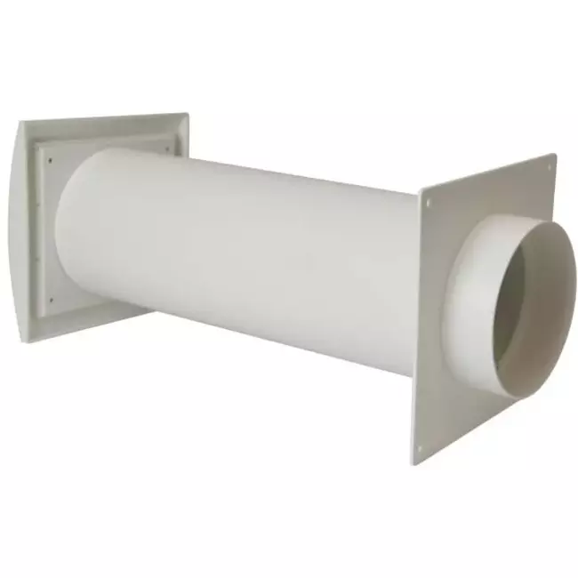 Geveldoorvoer SPK4 Ø125mm met beweegbare lamellen