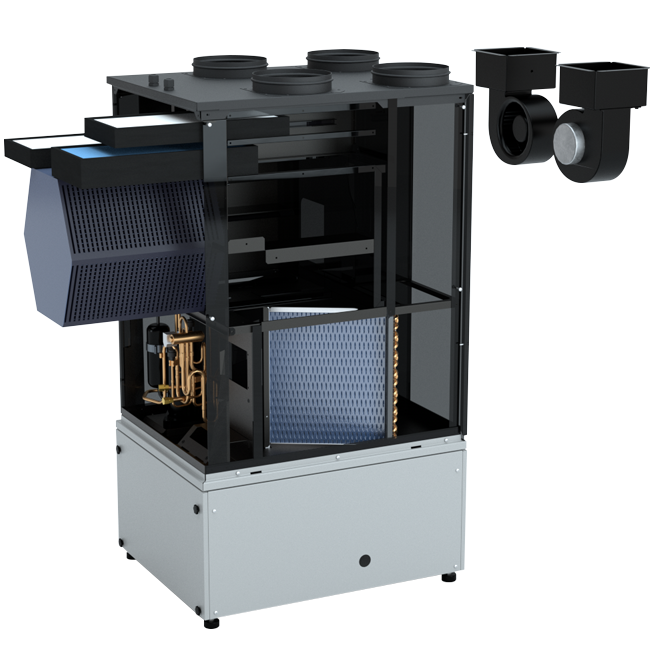 Maxivent by Econox HP HRU 300 – WTW-unit met geïntegreerde warmtepomp