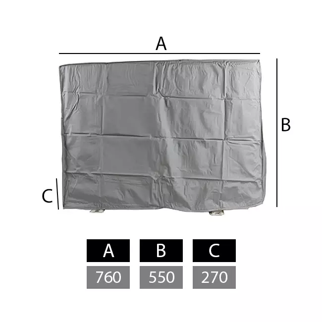 Afdekhoes voor buitenunits small 760 x 550 x 270 mm