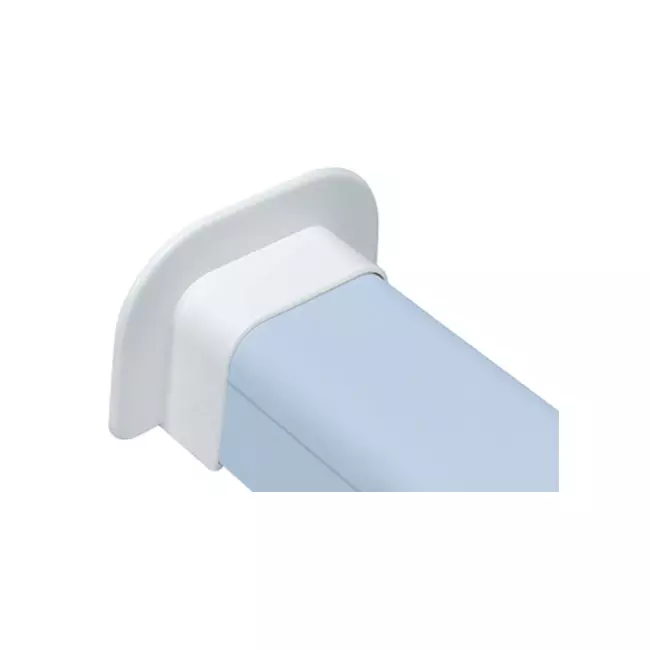 Climaplus airco leidinggoot Muurrosette vlak 125 x 75mm RAL 9010 WIT