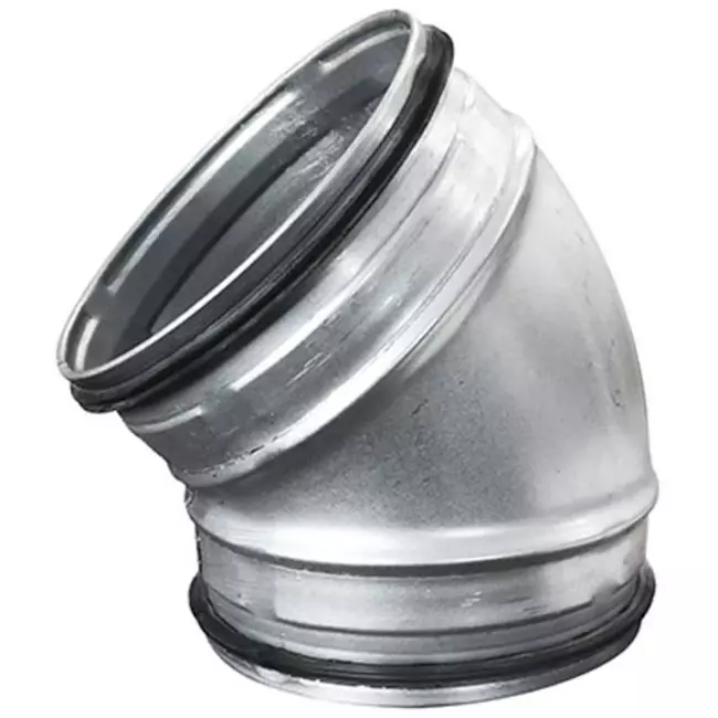 Korte ronde spiro bocht 45° Ø 160mm voor spirobuis