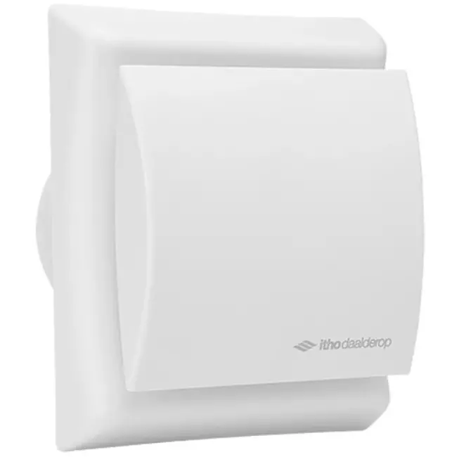 Itho Daalderop Badkamerventilator Ø 100 mm- wit met timer BTV-N201 T