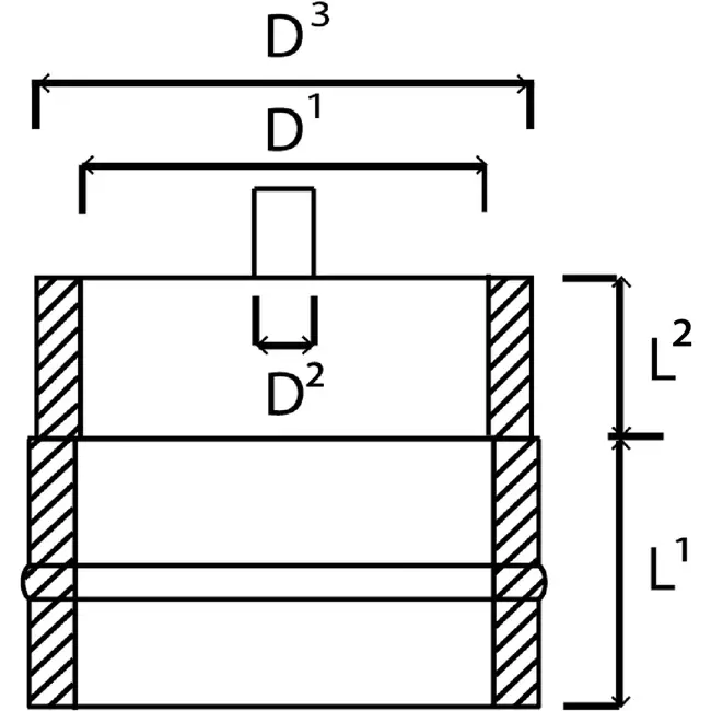 DW diameter 100 (100/150) condensdop (I316L/I304)