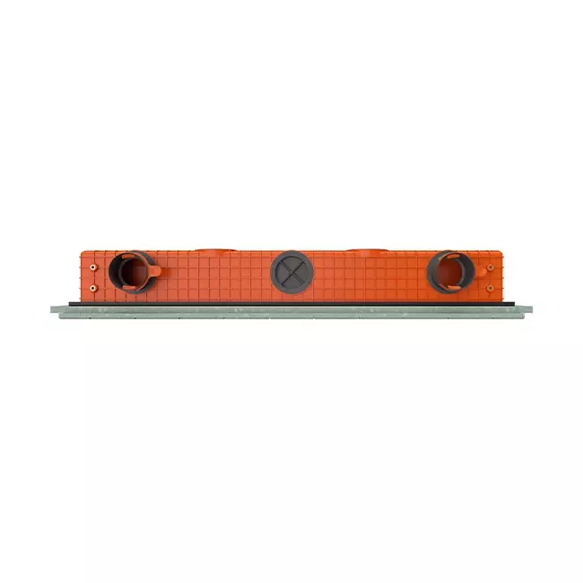 Ergovent instucbaar frameloos lijnrooster 1000 mm met aansluitdiameter 75 mm - profiel