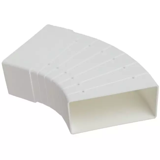 Rechthoekig kunststof horizontale 15-60 ° bocht 110x55 - KLH15-60
