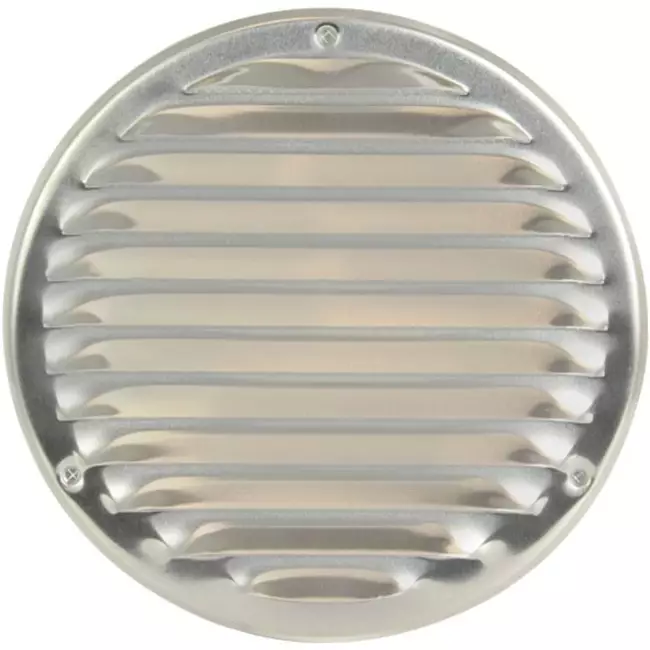 Metalen ventilatierooster rond Ø160 mm aluminium - MR160Al
