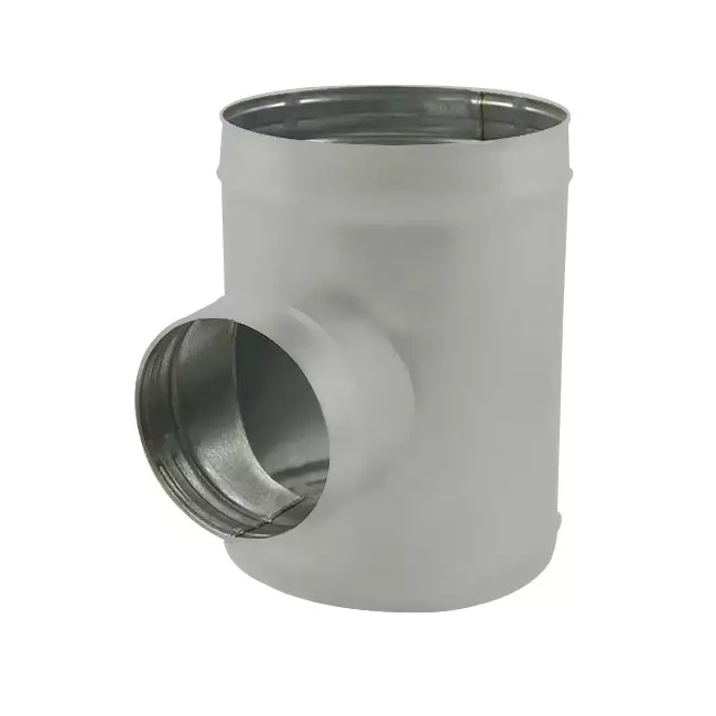 Té de Ø 315 mm - Ø 315 mm pour conduit rigide galvanisé (90°) - sur mesure RAL7035