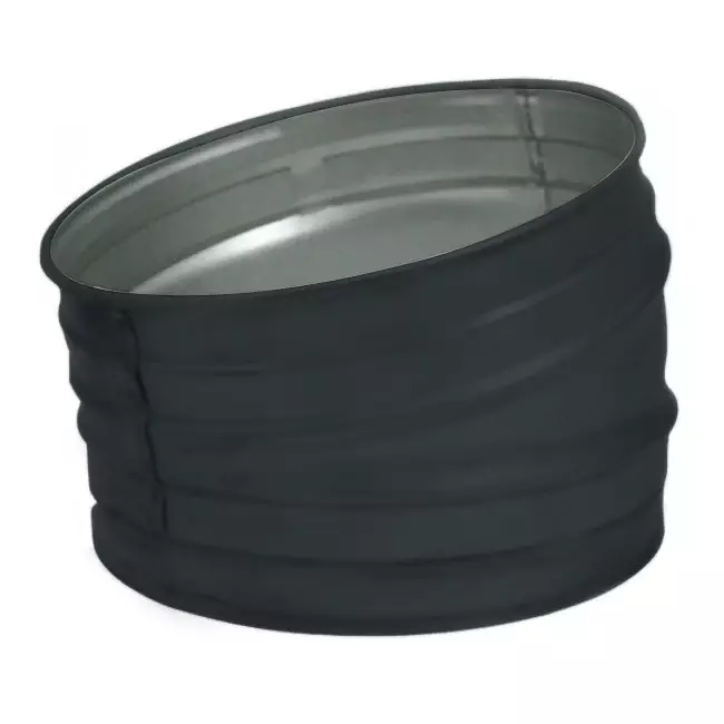 Spiro bocht 180 mm 15 graden (sendz. verz.) RAL7016