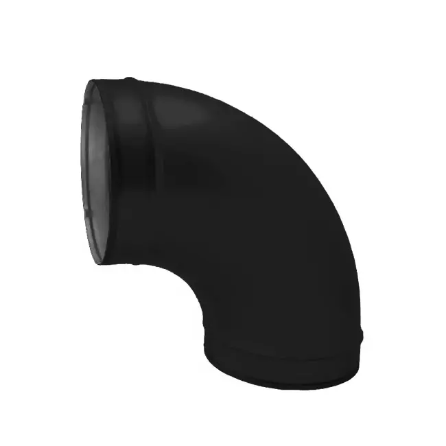Coude spiralé rond 90° Ø 100 mm pour conduit rigide galvanisé - sur mesure RAL9005