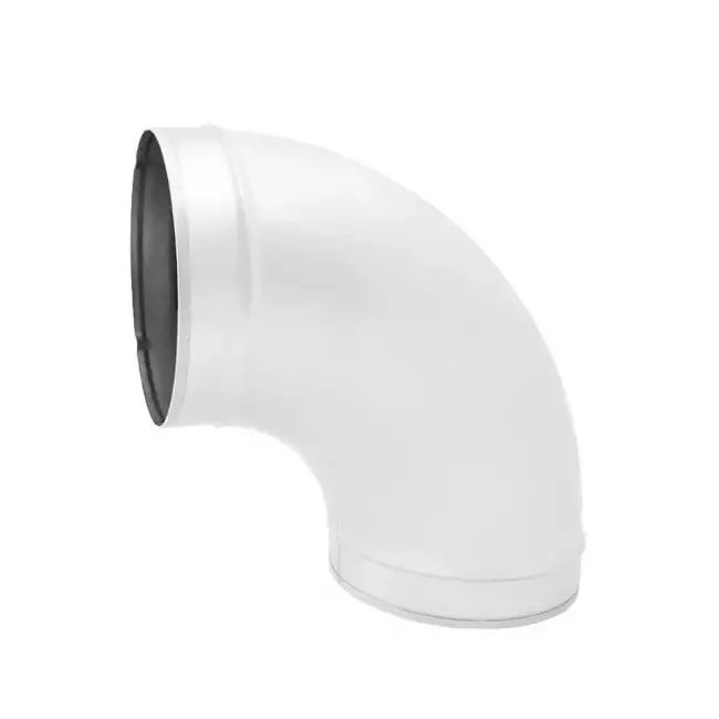 Spiro bocht 160 mm 90 graden (sendz. verz.) RAL9010