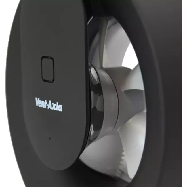 Badkamer ventilator Svara met timer, vocht- en lichtsensor 100-125mm (app-gestuurd) ZWART