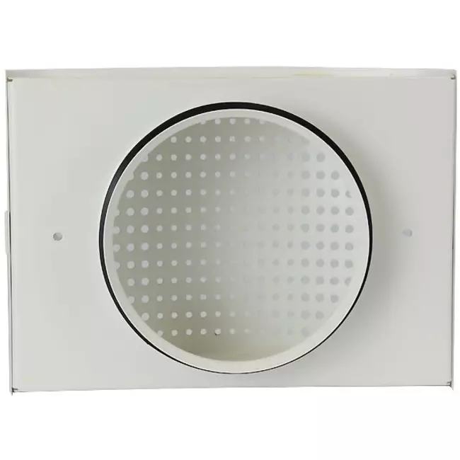 Ventilatie toevoer ventiel Ø 125mm met geperforeerde kap voor wandmontage WIT - DTQA125