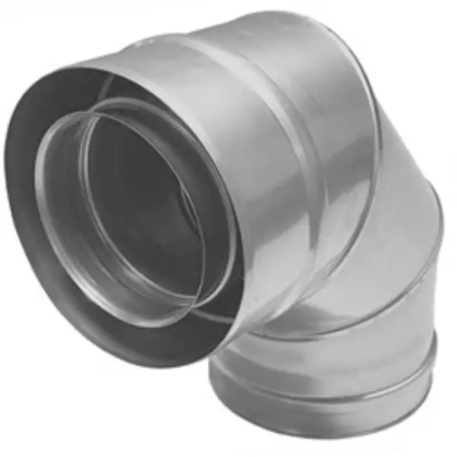Concentrische diameter 80 - 125 mm bocht 87 gr I316L/I304 (D0,5/0,6) (incl. afdichtingsrubbers binnenbuis)