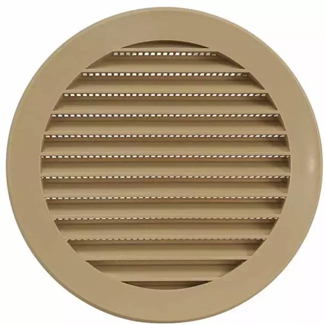 Schoepenrooster diameter 125 mm beige - VR125Y
