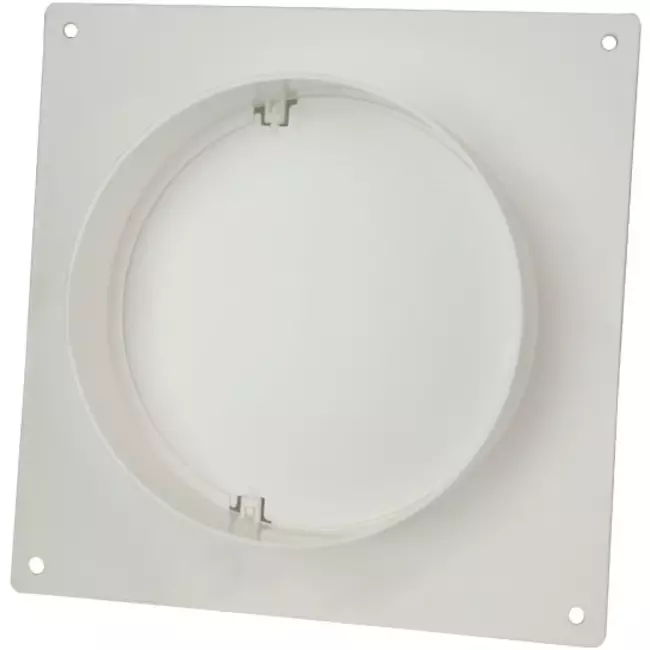 Ronde kunststof muurplaat met terugslagklep diameter: 100mm AFV100