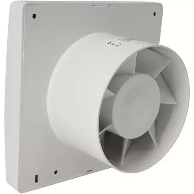 Badkamerventilator Ø 100 mm Wit met automatische sluitklep, timer en vochtsensor - luxe X100ZHT