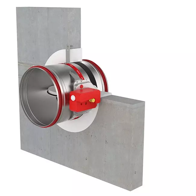 Brandklep rond 100 mm servomotor 24V - E-FDC25 D100 M24 S