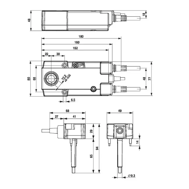 Brandklepservomotor 230V, 4 Nm, open/dicht - E-BFL230 T