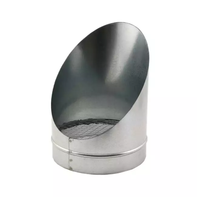 Buisrooster 45 graden met gaas diameter: 630 mm