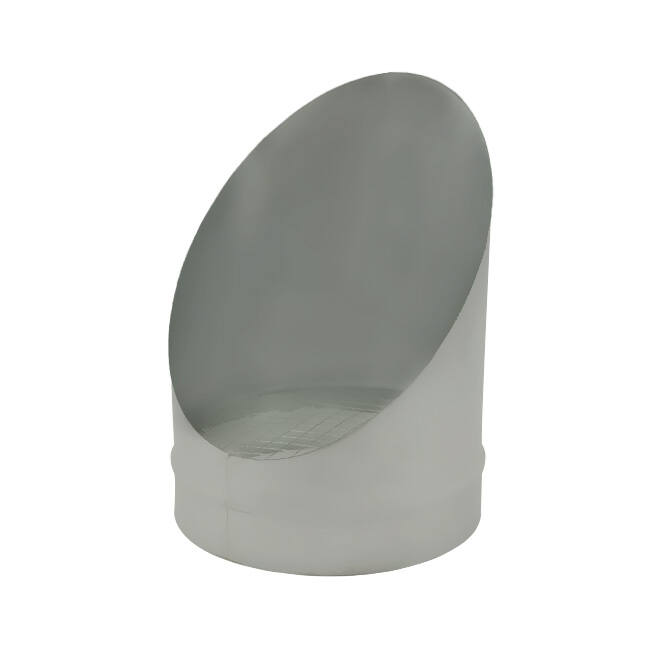 Grille tubulaire à 45 degrés avec diamètre de maille : 180 mm - sur mesure RAL7035