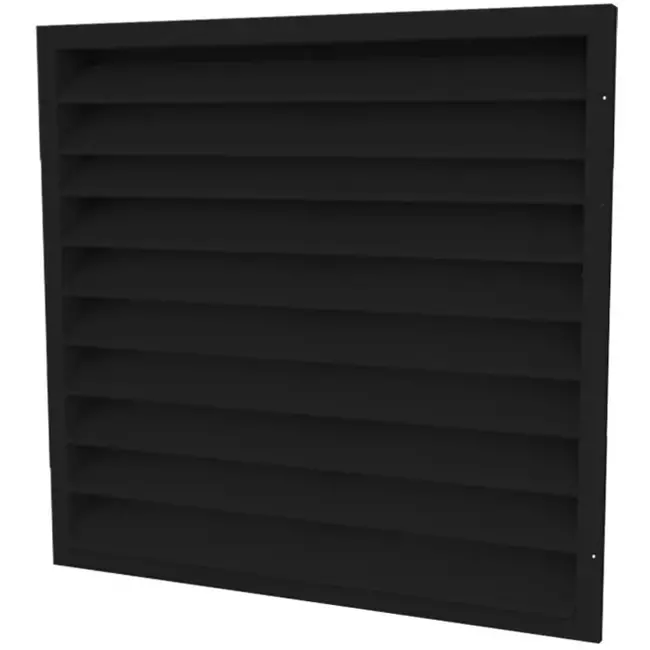 Buitenmuurrooster gegalvaniseerd staal 600x600 - RAL 9005