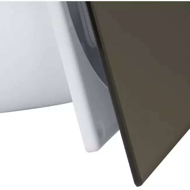 Badkamer ventilator Ø 100 mm met trekkoord en stekker - glazen front satijn goud