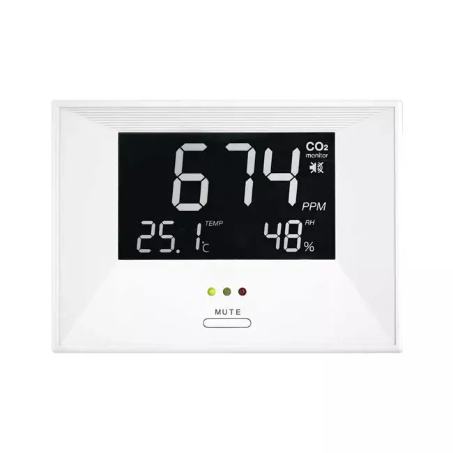 CO2 monitor - air indicator inclusief temperatuur en vocht weergave