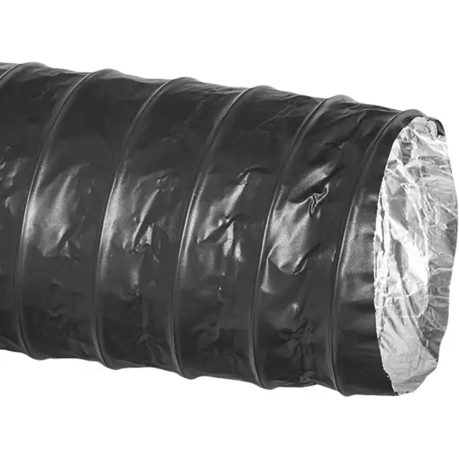 Combidec ventilatieslang aluminium met polyester buitenlaag ZWART Ø 200 mm (10 meter)