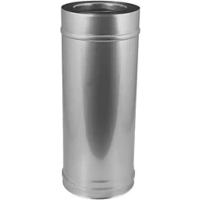 Conduit concentrique de 80 - 125 mm de diamètre L1000 I316/I304 (D0,5/D0,5) (avec caoutchouc d'étanchéité pour conduit interne)