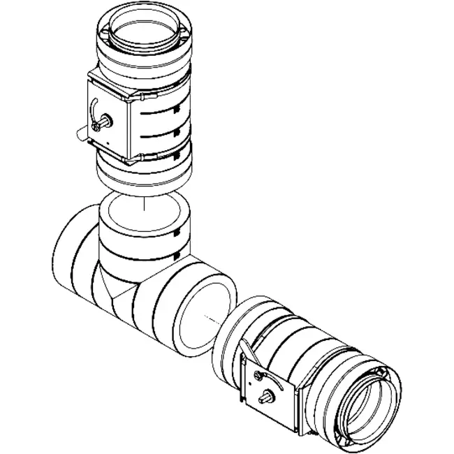 Geïsoleerde regelklep EPS diameter 125mm