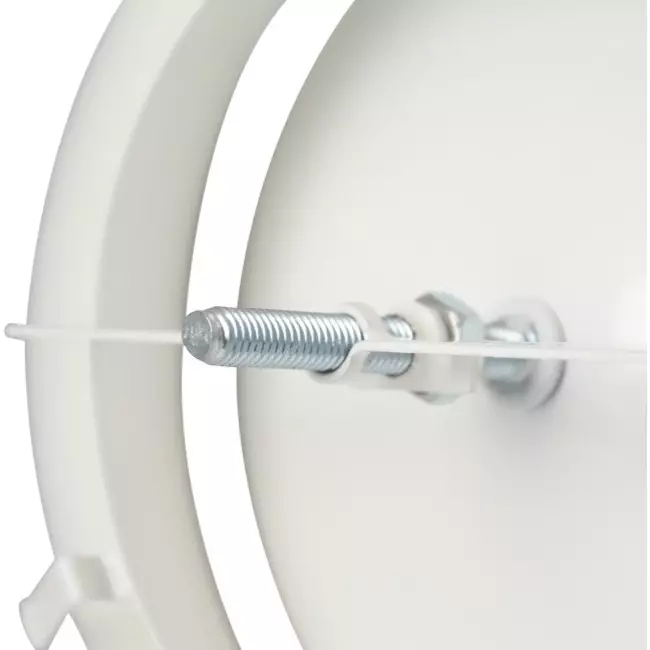 Ventilatie toevoer ventiel metaal Ø 200 RAL 9010 met klemveren - DVSC-P200