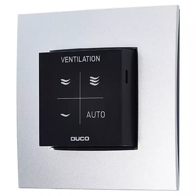 Duco CO2 ruimtesensor met bediening RF/Wired zwart