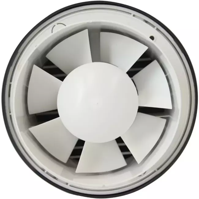 Badkamer ventilator rond Ø 125 mm antraciet - design EAT125A