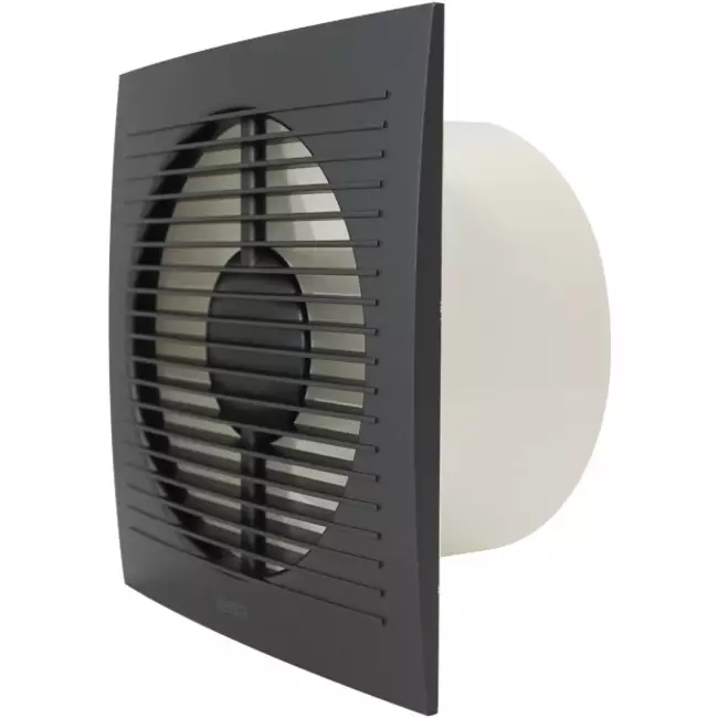 Badkamerventilator met diameter 150 mm - antraciet - standaard EE150A