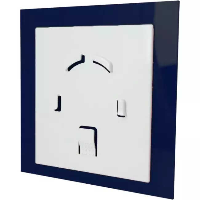 Air Roxy badkamerventilator met aansluitdiameter 100 mm met timer en vertraagde start - kunststof front blauw