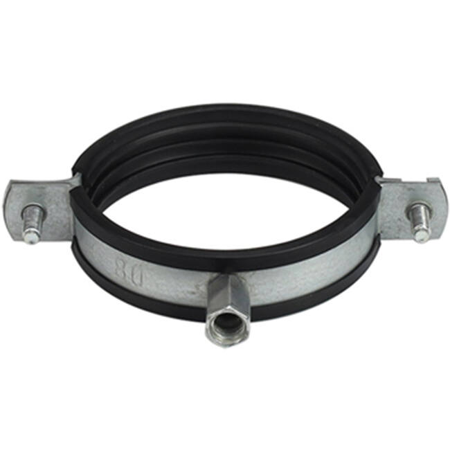 Metalen beugel diameter 125 mm met rubber (sendz. verz.)