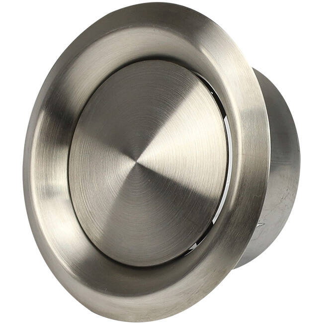 RVS ventilatie ventiel 100mm toevoer -en afvoer met klemveren - DVI-C100