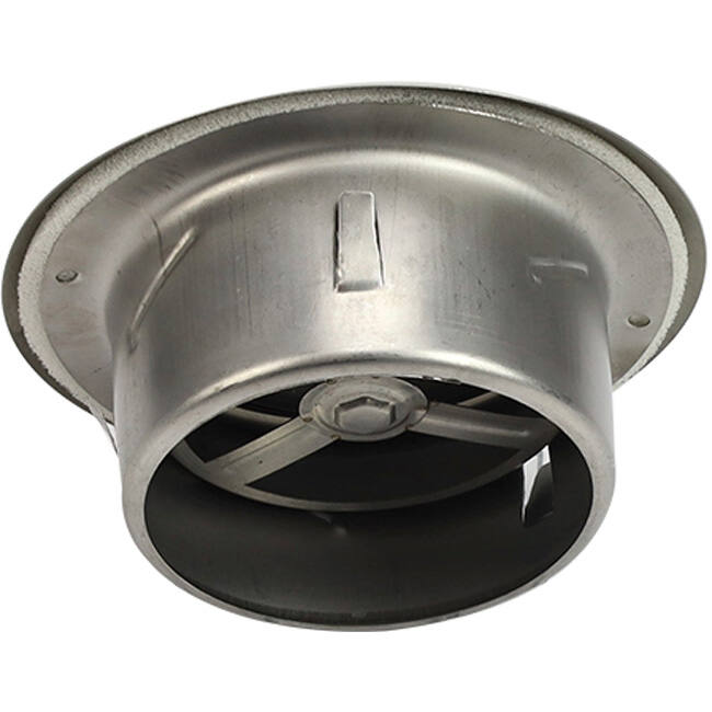 RVS ventilatie ventiel 100mm toevoer -en afvoer met klemveren - DVI-C100