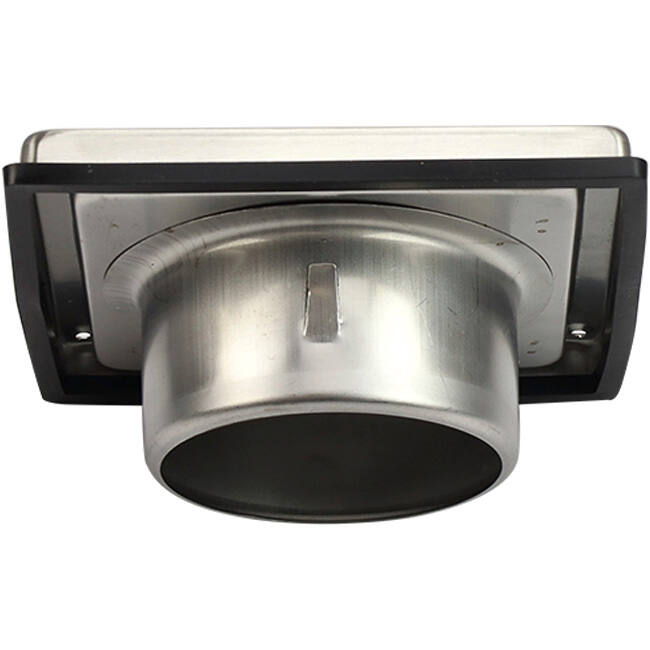 RVS gevelrooster 100mm met beweegbare lamellen hoge doorlaat - EL-SS-OP100 SS